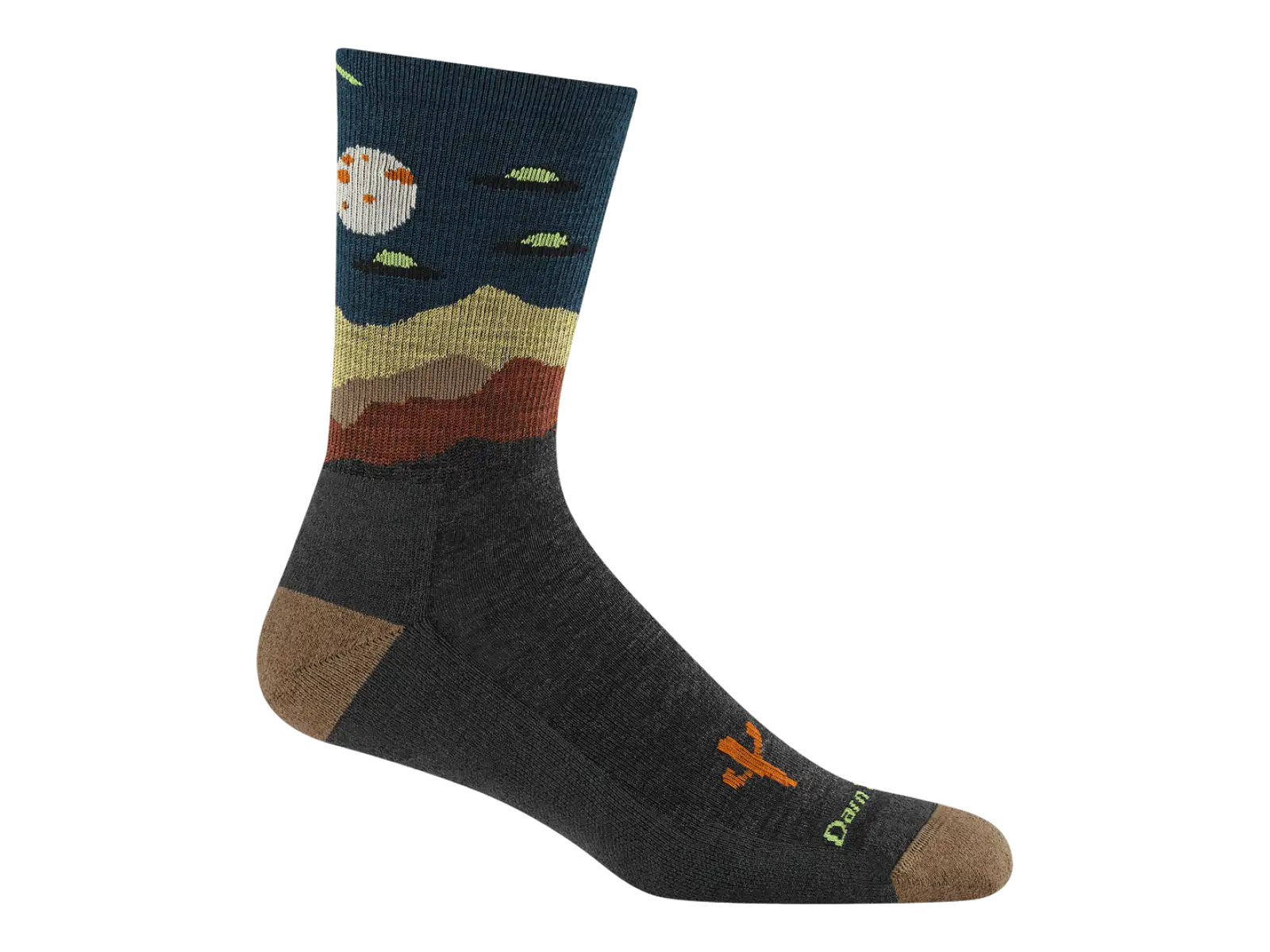 Darn Tough Spaced Out Micro Crew Lightweight Cusion men's socks Charcoal