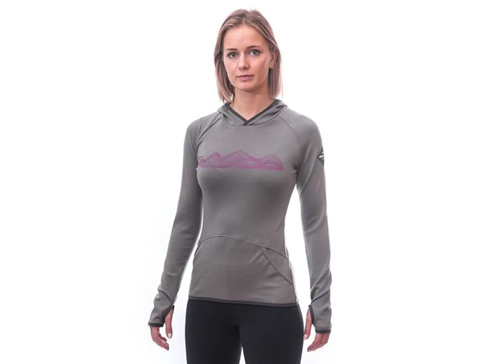 Sensor Merino Upper Mountains women's hoodie grey