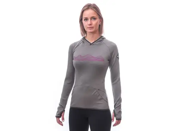 Sensor Merino Upper Mountains women's hoodie grey
