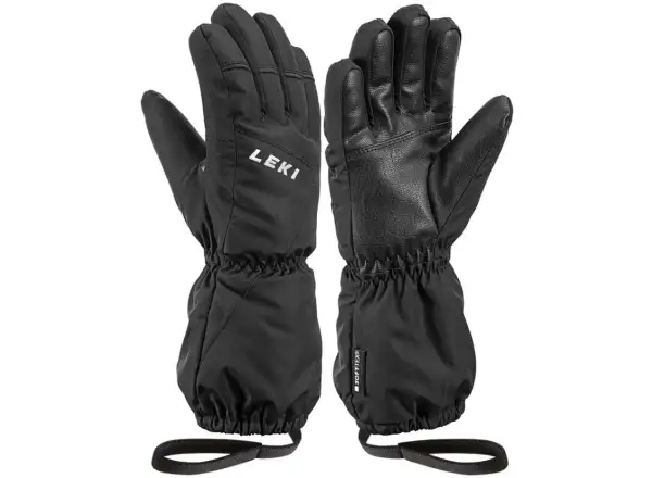 Leki Nevio Junior children's downhill gloves Black