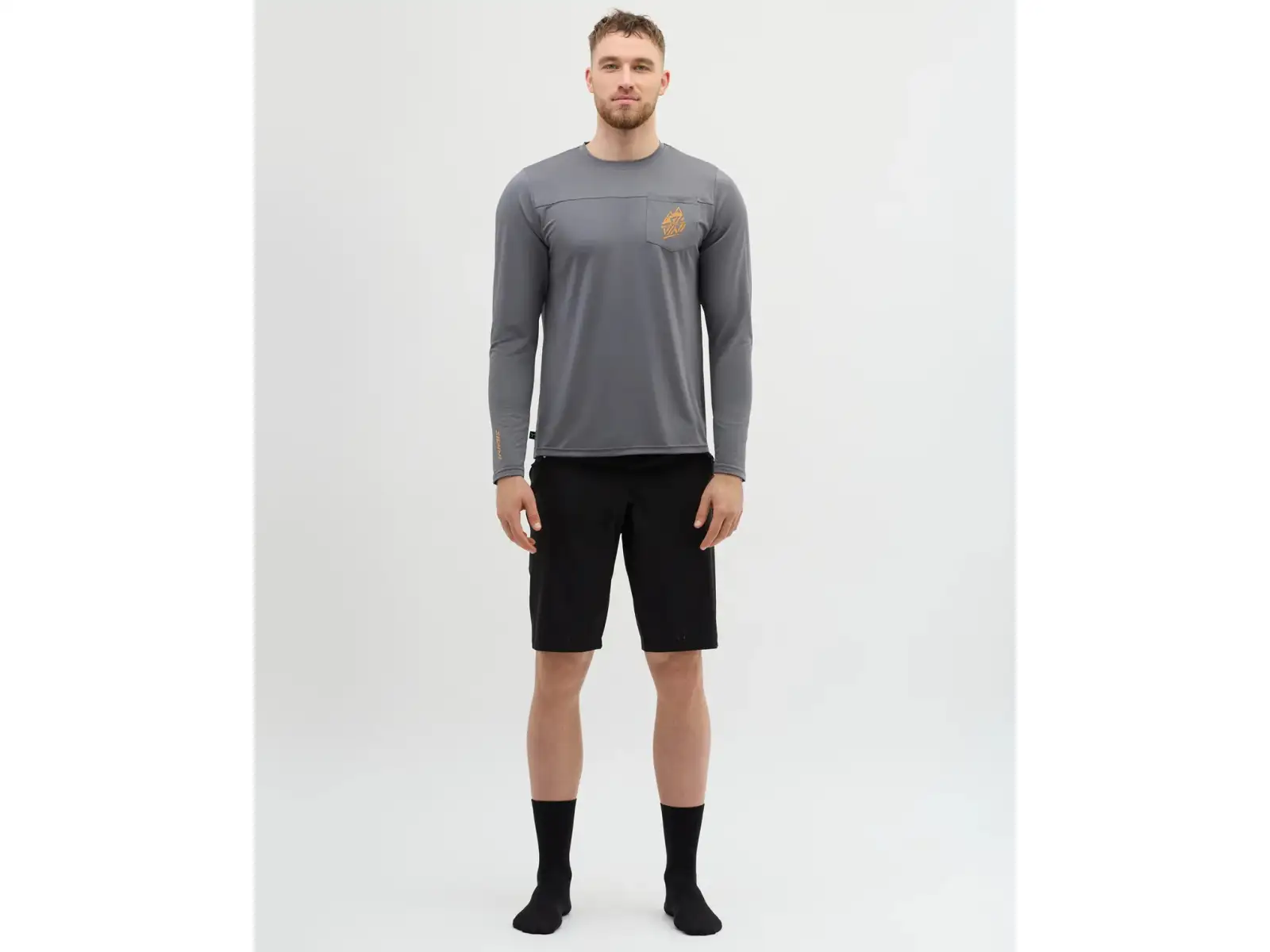 Silvini Ello men's loose jersey long sleeve Grey/Tiger