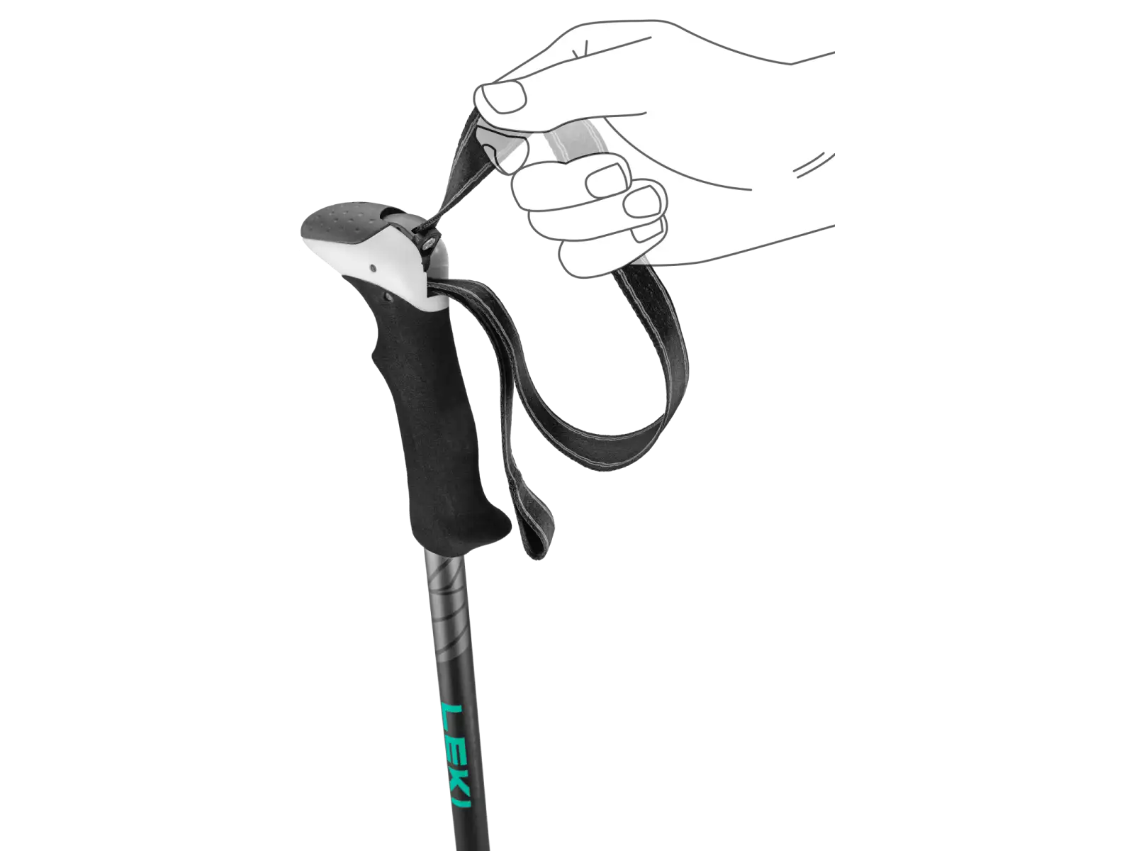 Leki Khumbu Pro trekking poles Black/Anthracite Genoa size 110 - 145cm