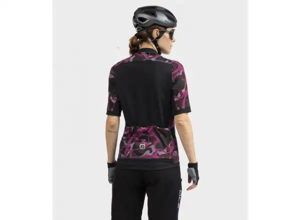 Alé Off Road Gravel Woodland women's jersey short sleeve purple