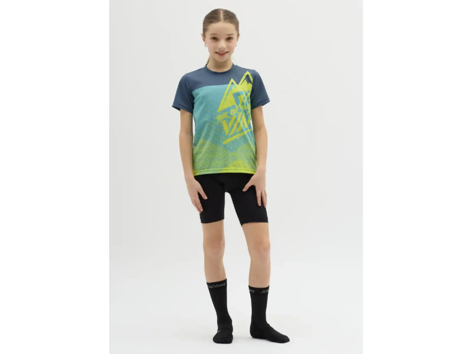 Silvini Denni kids jersey Neon/Blue