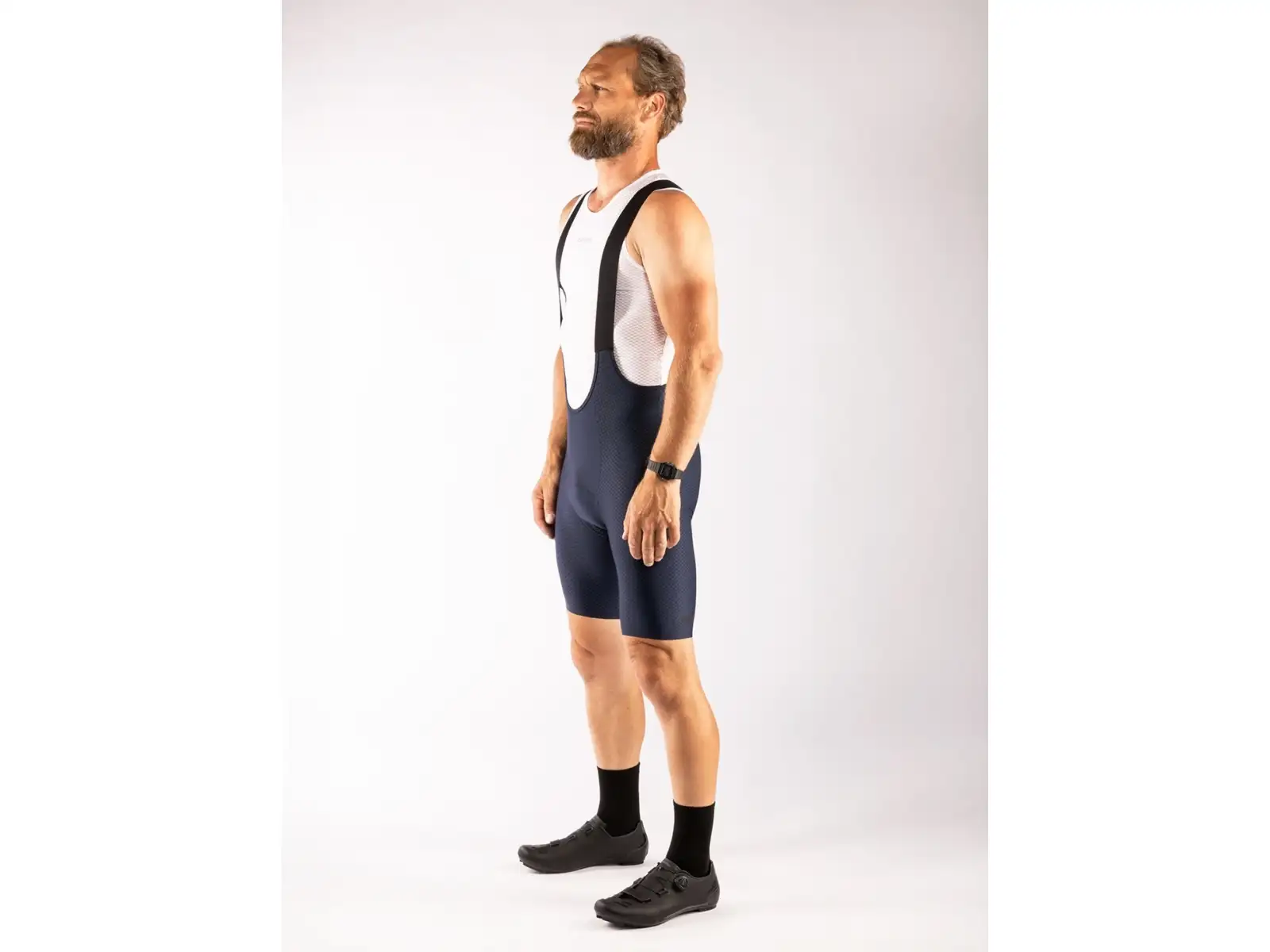 Force F Winner shorts with braces and padding blue