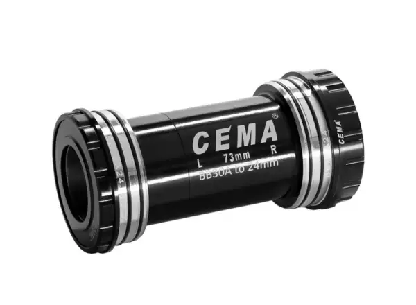 Cema BB30A-asymmetric Interlock 24 mm axle bottom bracket Steel černá