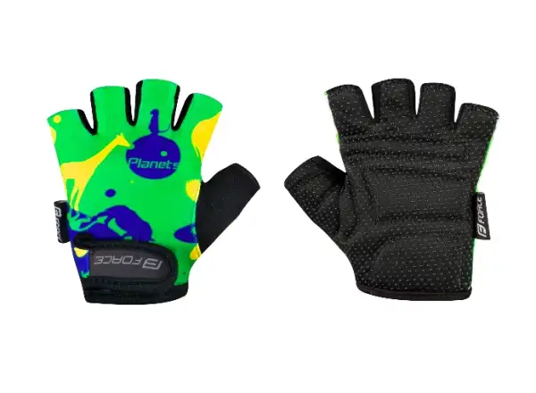 Force Planets children's gloves green/yellow