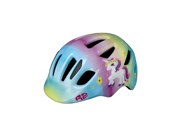 R2 Pump kids helmet light blue/pink/yellow