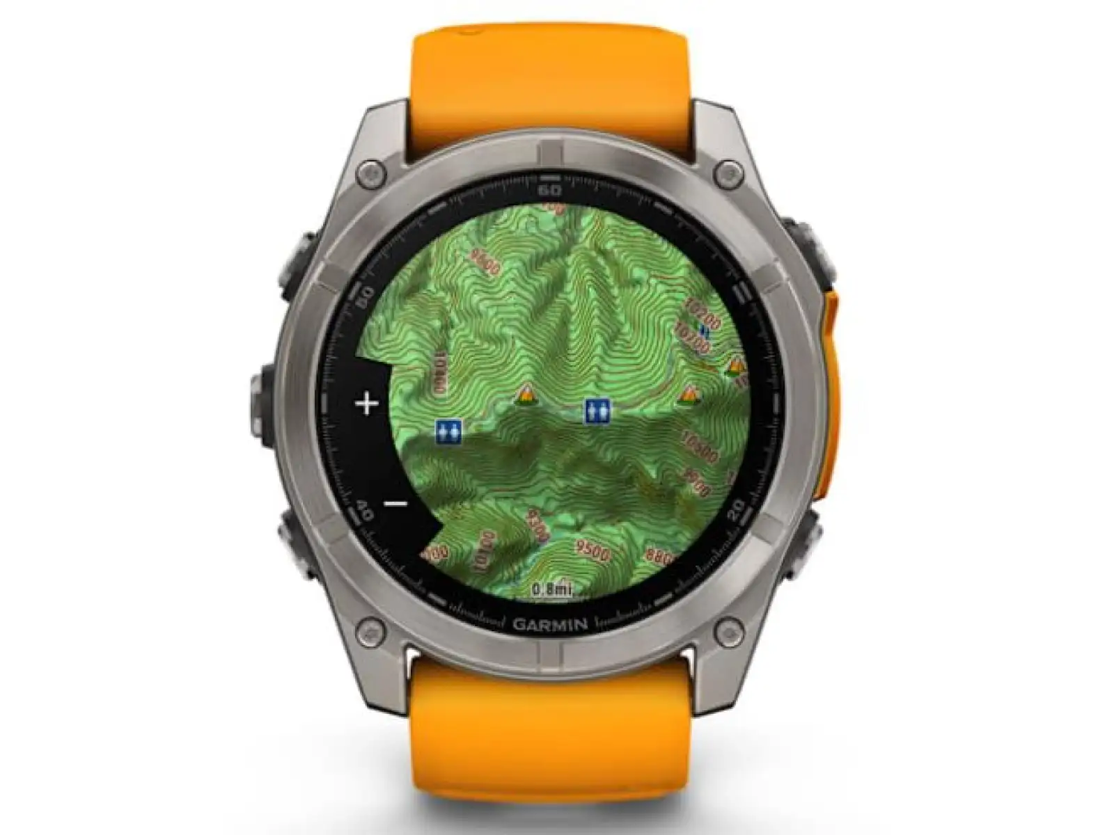 Garmin fenix 8 - 51 mm AMOLED Sapphire smart watch Titanium Orange/Graphite