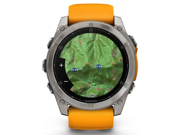Garmin fenix 8 - 51 mm AMOLED Sapphire smart watch Titanium Orange/Graphite