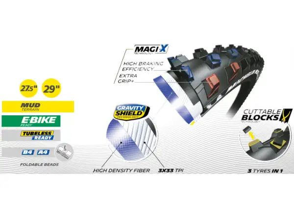 Michelin Mud Enduro Magi-X Competition Line 29x2,25" TS TLR MTB tire kevlar