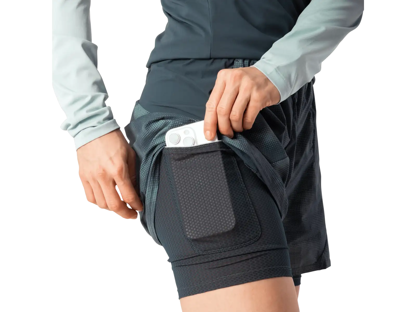 Dynafit Trail Reflective 2in1 women's running shorts Cinder