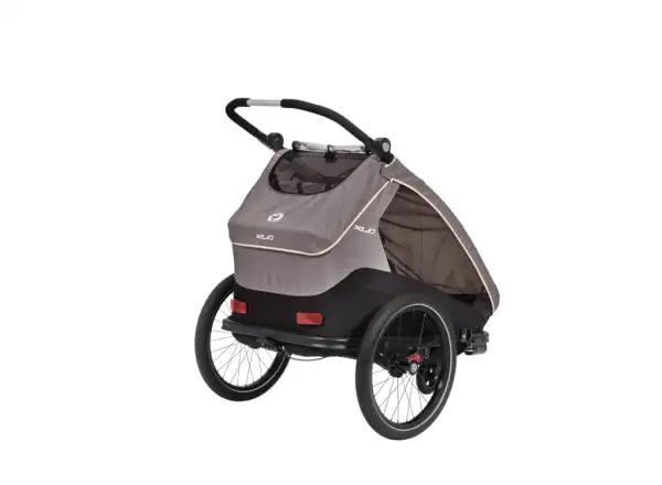 XLC DUOs BS-C10 child two-seater trailer 20" grey/beige/anthracite
