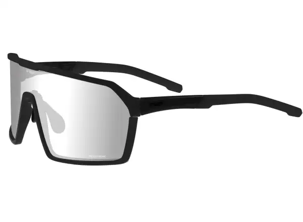 R2 Factor cycling glasses glossy black/photochromic lenses