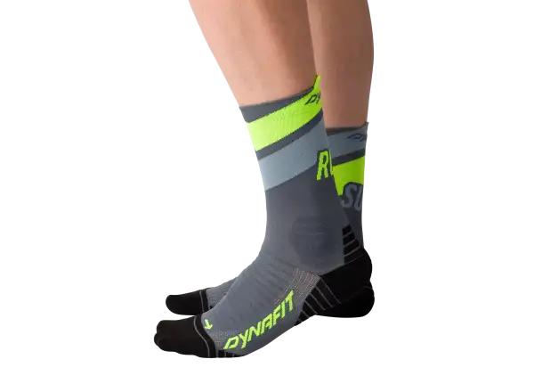Dynafit Ultra Crew running socks Cinder/Ultra Yellow