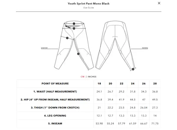 Troy Lee Designs Sprint youth pants Mono Black