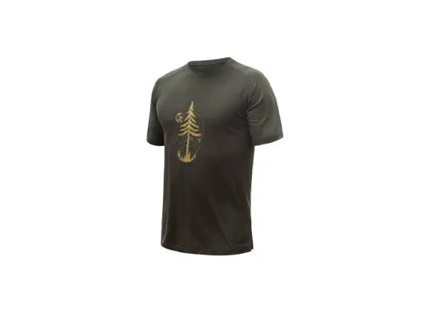 Sensor Merino Air Earth men's shirt short sleeve Olive Green