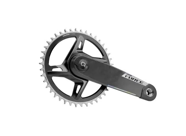 Sram Force E1 XPLR DUB Wide cranks with power meter and 42 t chainring.