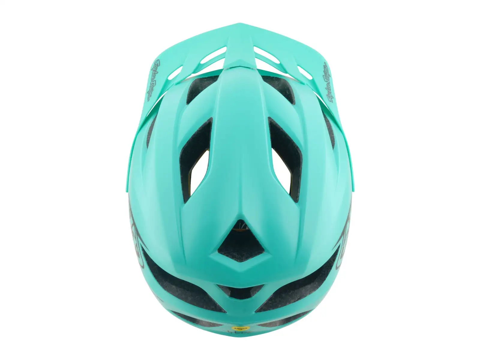 Troy Lee Designs Youth Flowline MIPS kids helmet Point Charcoal/Real Teal