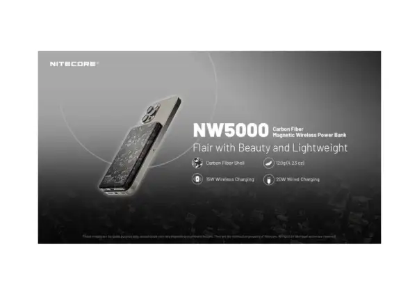 Nitecore NW5000 power bank with wireless charging
