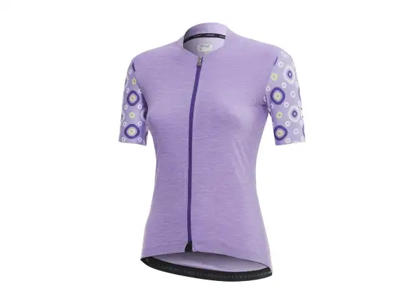 Dotout Check women's jersey short sleeve Melange Lilac