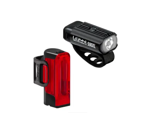 Lezyne Hecto Drive 500XL / Strip Drive 300+ light set Black / Black