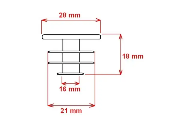 Force end cap PVC with logo for handlebar 1pc