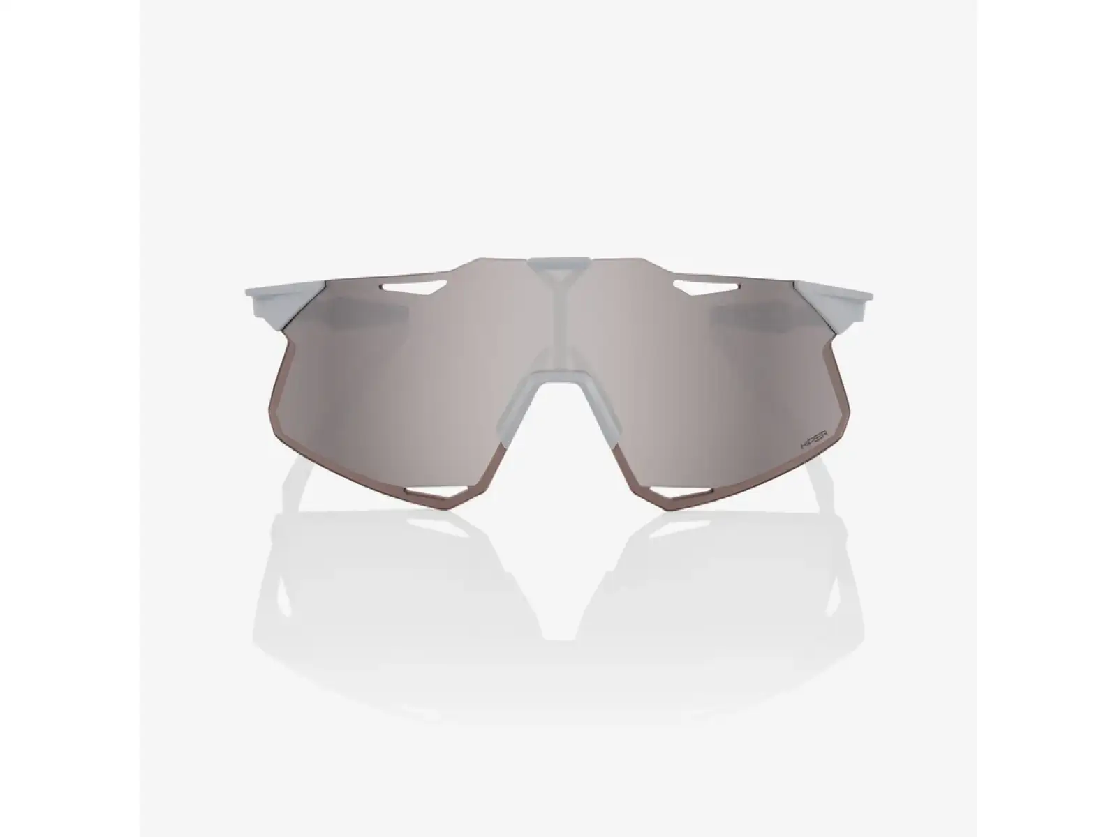 100% Hypercraft glasses Matte Stone Grey/HiPER Silver Mirror
