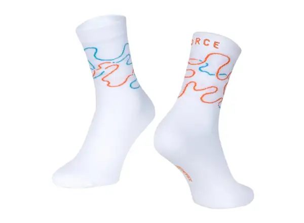 Force Livery cycling socks white