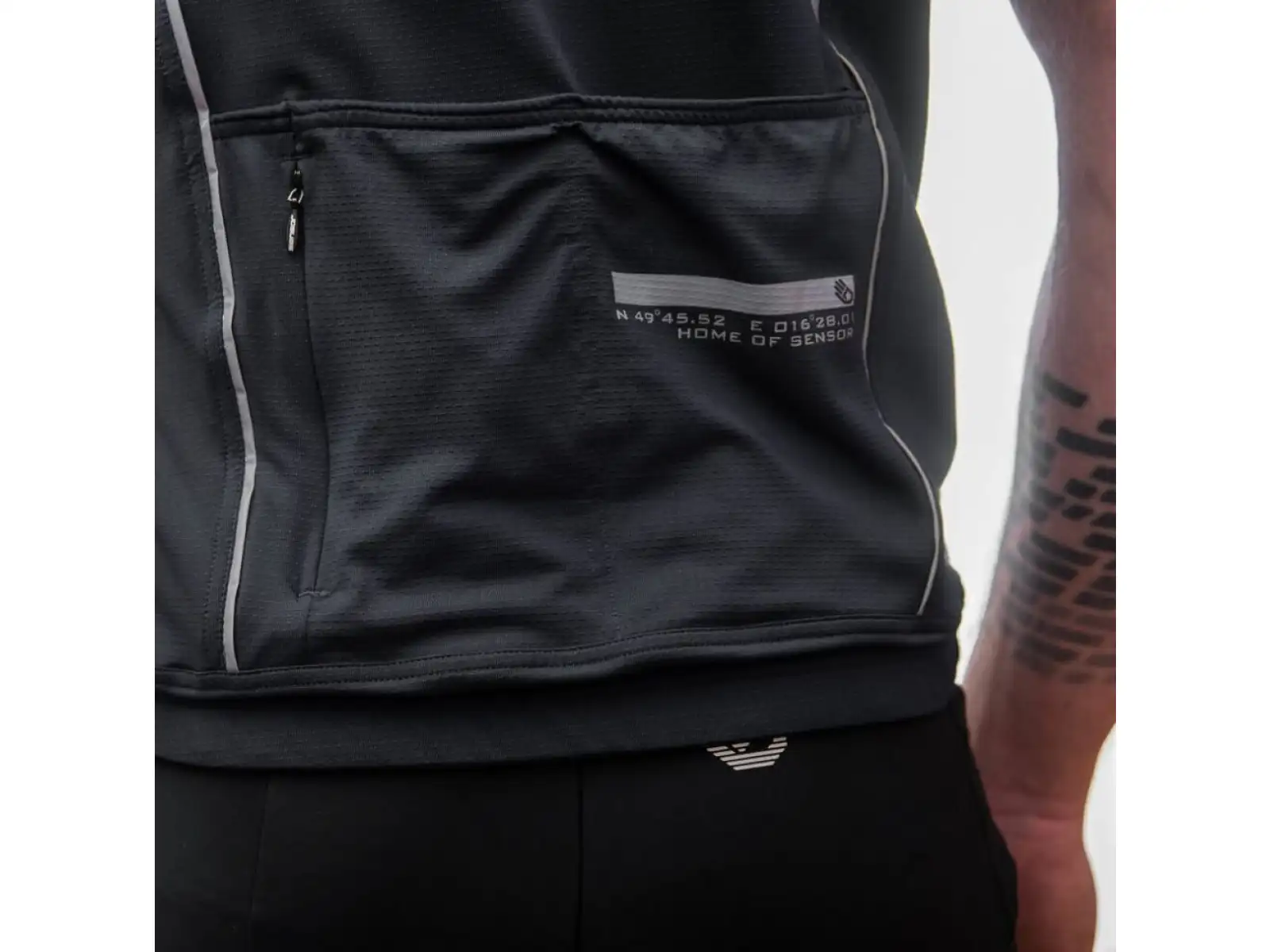 Sensor Cyklo Motion men's jersey short sleeve black/gray