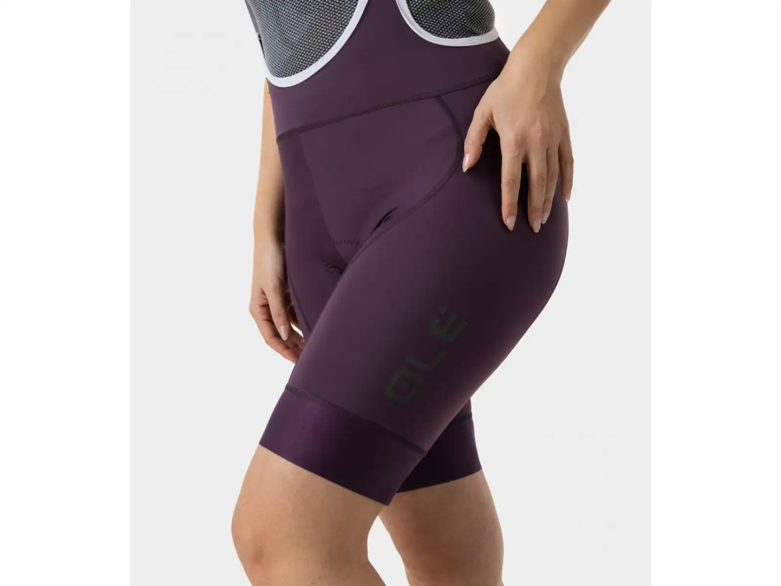 Alé PR-E Magic Colour women's bib shorts with pad Bordeaux