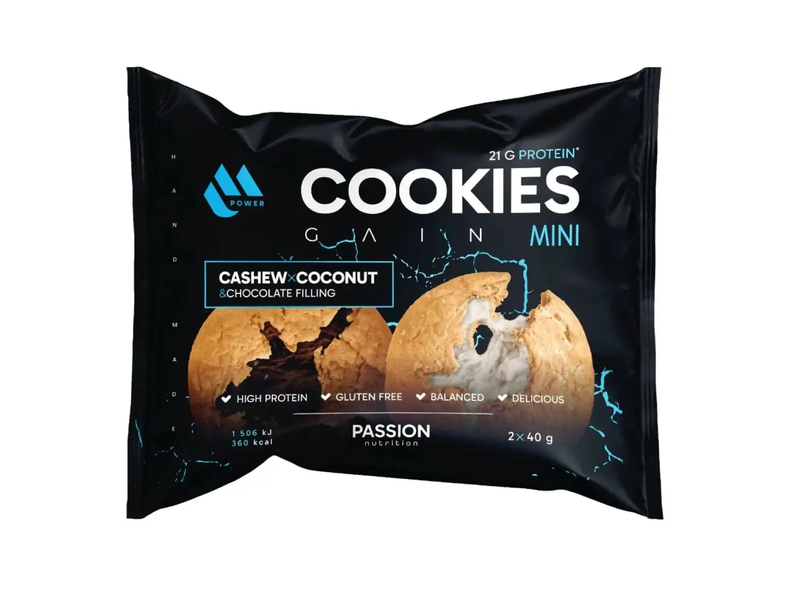 Passion MPower Cookie Gain Mini 2x40 g Cashew, Coconut and Almond