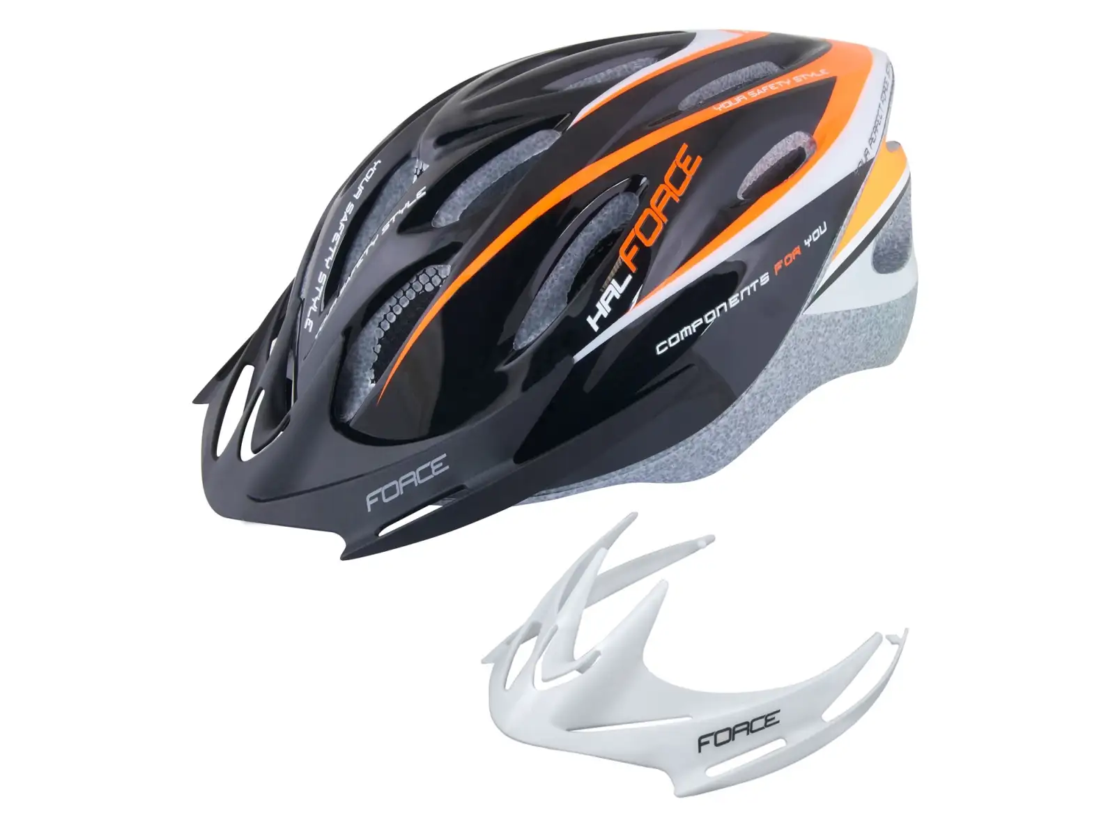 Force Hal helmet black/orange