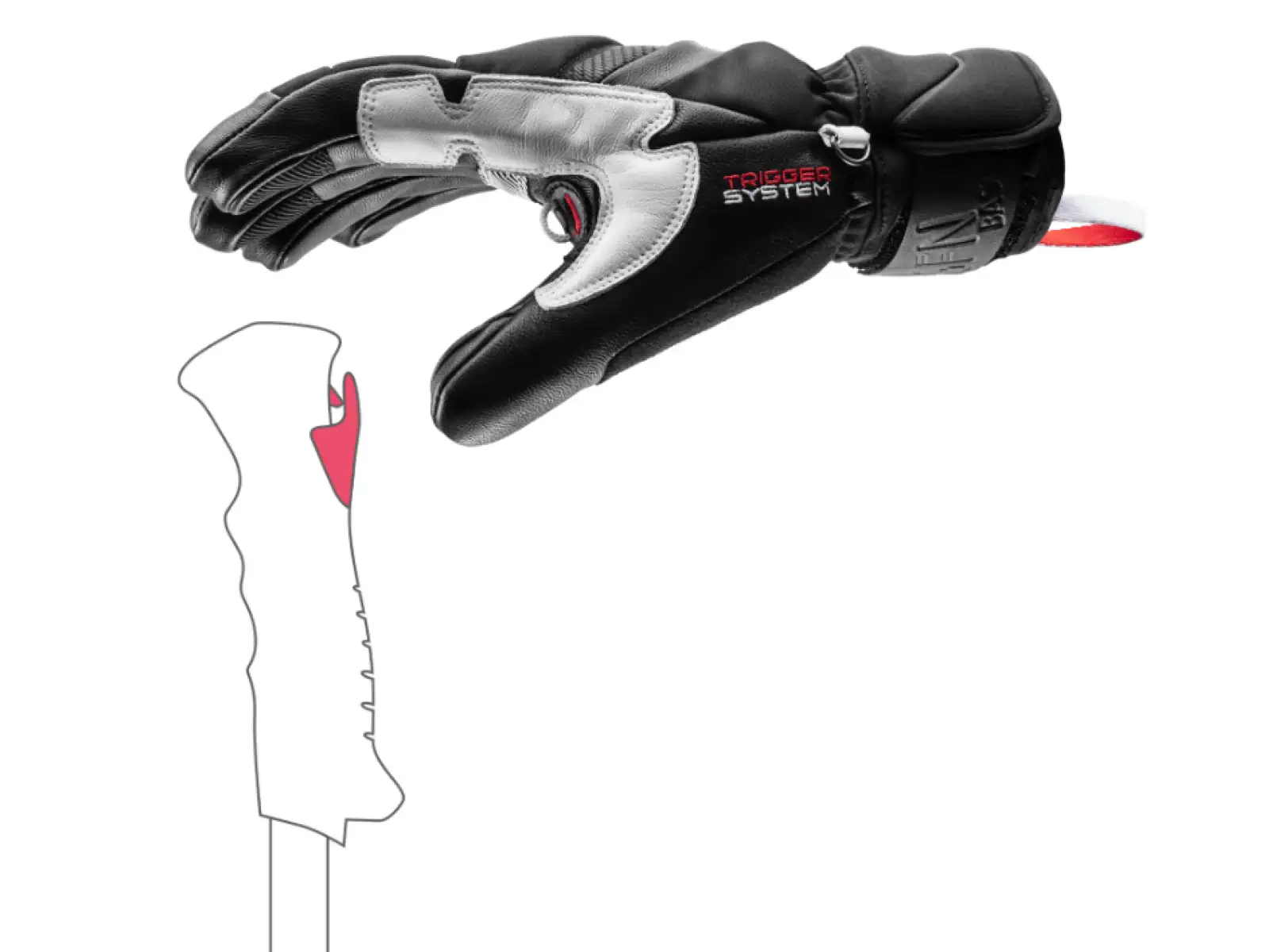 Leki Griffin Base 3D alpine gloves Black