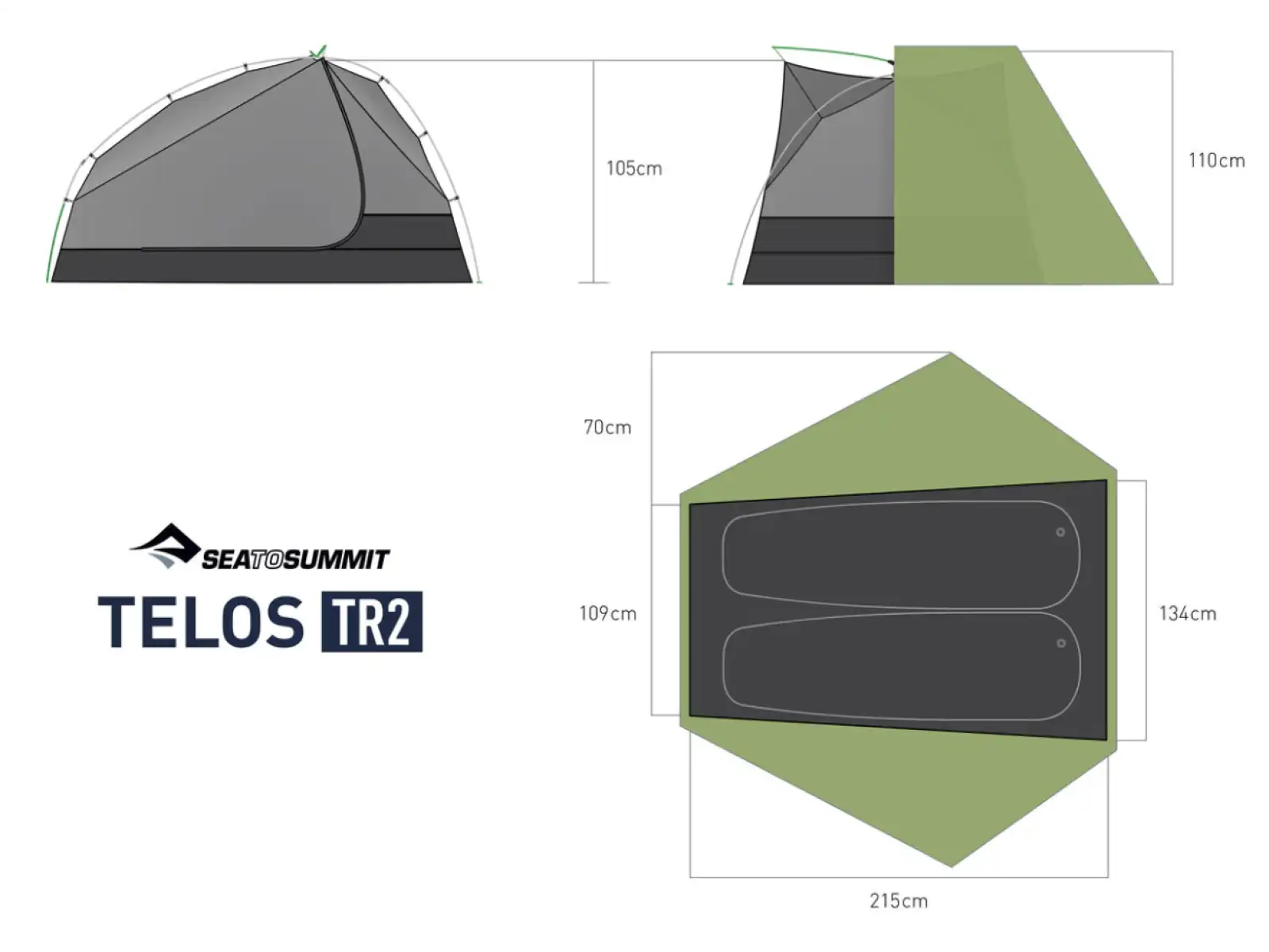 Sea to Summit Telos TR2 freestanding tent