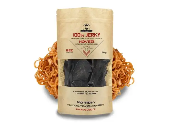 Usušil & syn 100% JERKY Beef with roasted onions 150 g