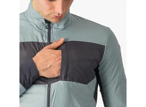 Castelli Unlimited Puffy men's jacket Defender Green/Dark Grey