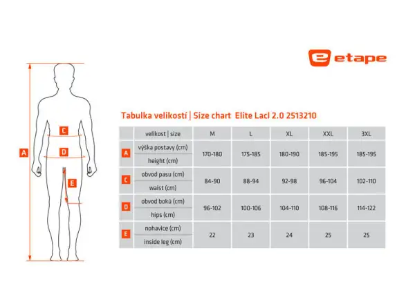 Etape Elite Lacl 2.0 men's shorts with padding black