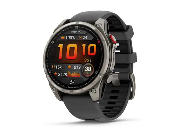 Garmin fenix 8 Pro 47 mm, AMOLED Sapphire, Titanium with silicone strap Graphite/Black