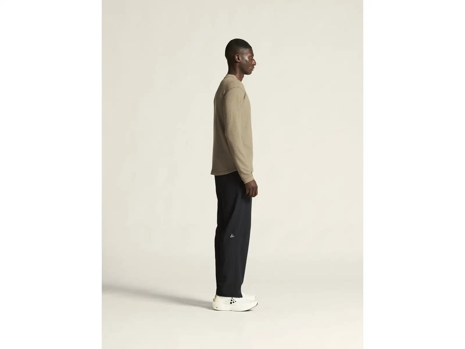 Craft Wool Waffle men's shirt long sleeve beige