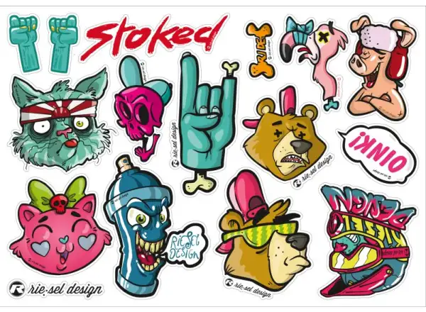 Rie:sel Design stickers toons