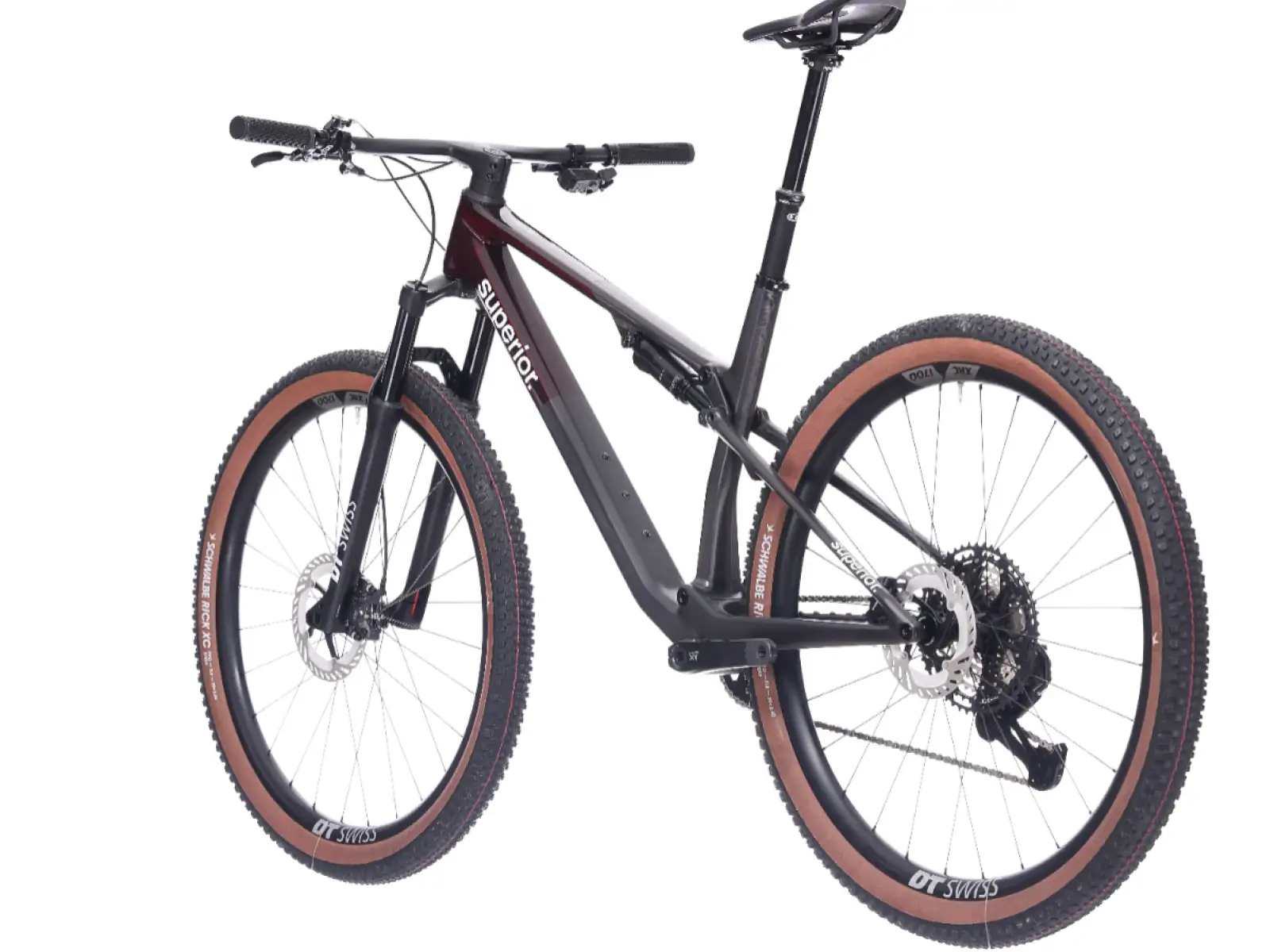 Superior XF 9.6 Team full suspension bike Gloss Carbon/Red Carbon