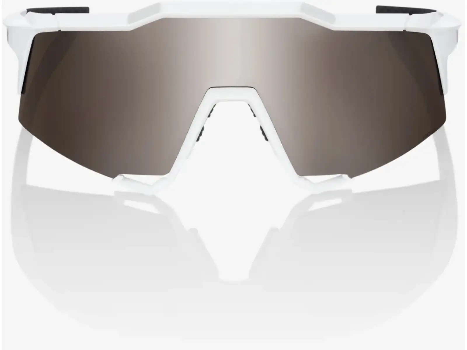 100% Speedcraft goggles Matte White/HiPER Silver Mirror
