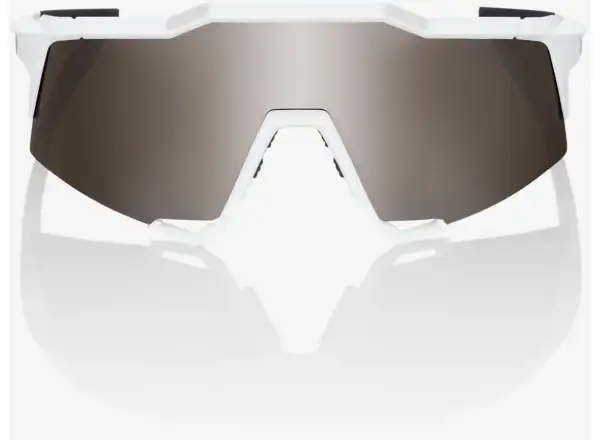 100% Speedcraft goggles Matte White/HiPER Silver Mirror