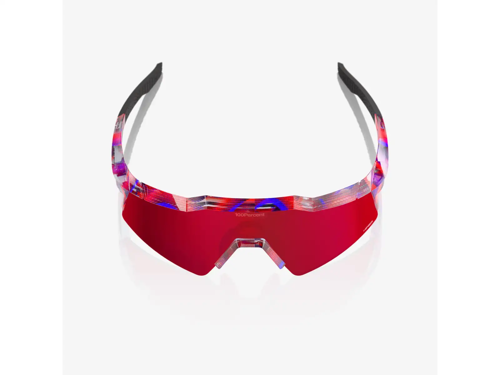 100% Speedcraft SL glasses FDJ Gloss Translucent Red/Blue/HiPER Fire Red Mirror Lens