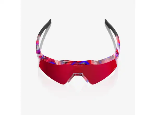 100% Speedcraft SL glasses FDJ Gloss Translucent Red/Blue/HiPER Fire Red Mirror Lens