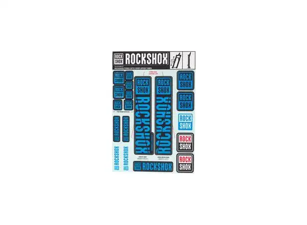 Rock Shox Decal Kit Water Blue for Pike/Lyrik/Yari/Domain/Revelation (2018+)