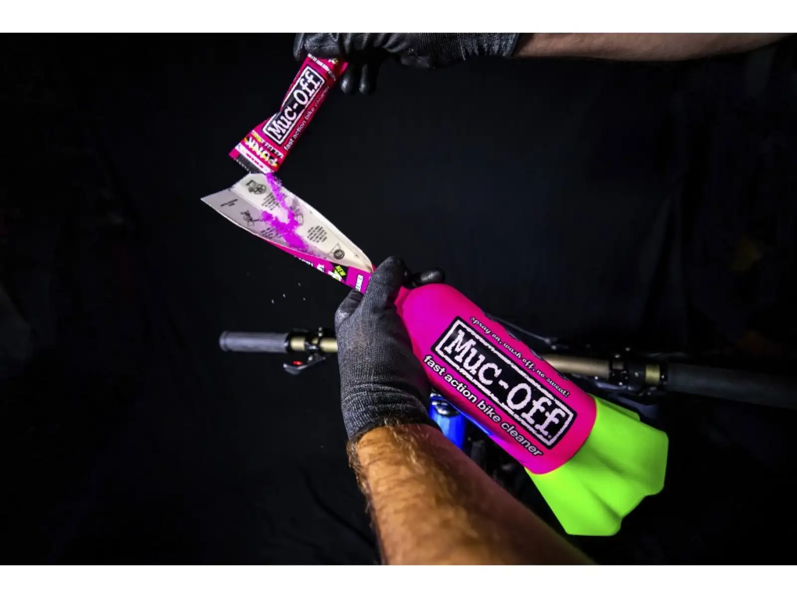 Muc Off Bottle for Life + Punk Powder bike cleaning bottle and powder set
