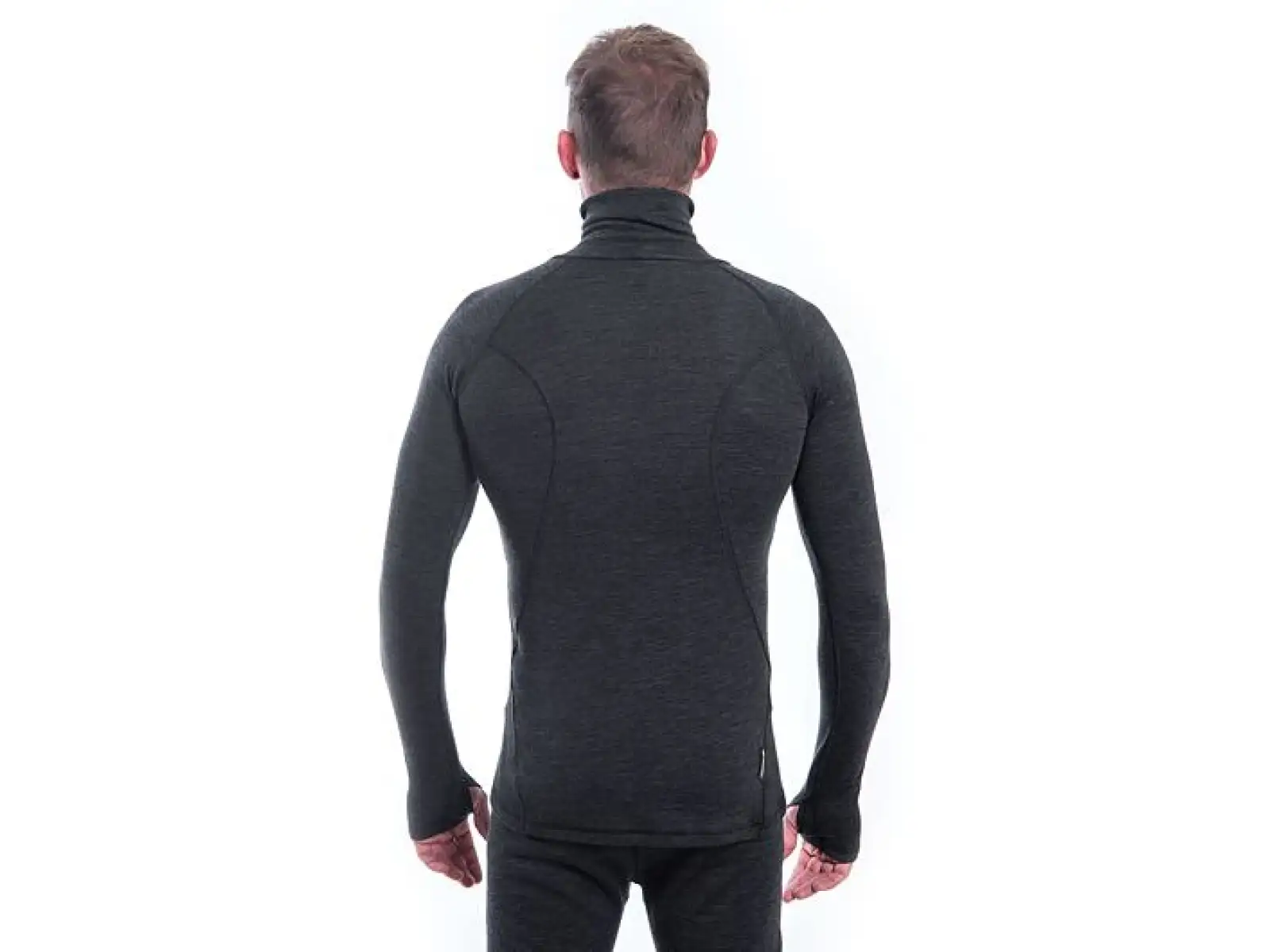 Sensor Merino Bold Neck men's long sleeve t-shirt Anthracite Gray