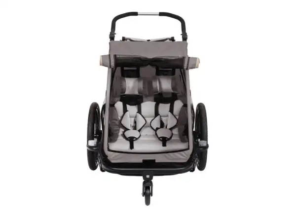 XLC DUOs BS-C10 child two-seater trailer 20" grey/beige/anthracite